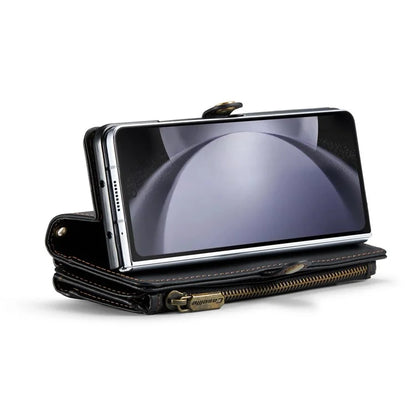CASEME C36 Series For Samsung Galaxy Z Fold5 5G Case Zipper Leather Phone Bag with Pen Holder