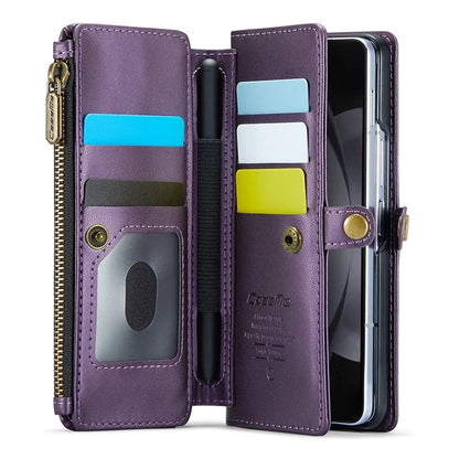 CASEME C36 Series For Samsung Galaxy Z Fold5 5G Case Zipper Leather Phone Bag with Pen Holder