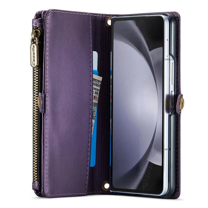 CASEME C36 Series For Samsung Galaxy Z Fold5 5G Case Zipper Leather Phone Bag with Pen Holder