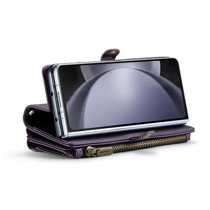CASEME C36 Series For Samsung Galaxy Z Fold5 5G Case Zipper Leather Phone Bag with Pen Holder