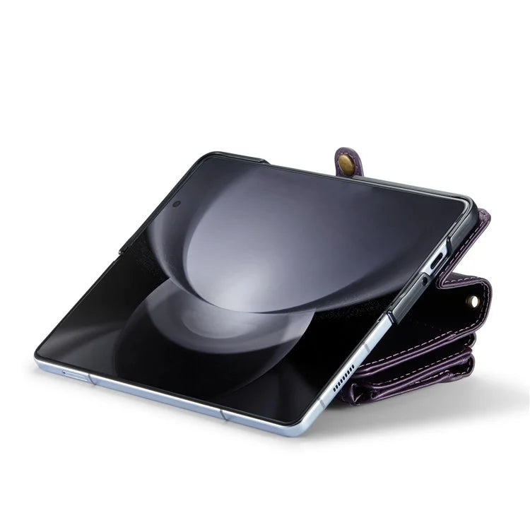 CASEME C36 Series For Samsung Galaxy Z Fold5 5G Case Zipper Leather Phone Bag with Pen Holder