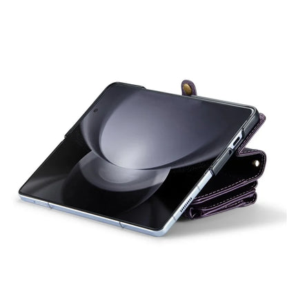 CASEME C36 Series For Samsung Galaxy Z Fold5 5G Case Zipper Leather Phone Bag with Pen Holder