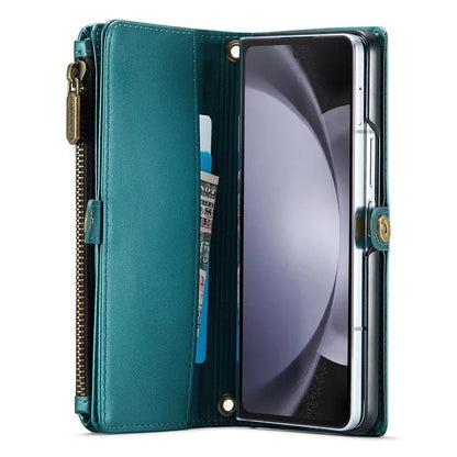 CASEME C36 Series For Samsung Galaxy Z Fold5 5G Case Zipper Leather Phone Bag with Pen Holder