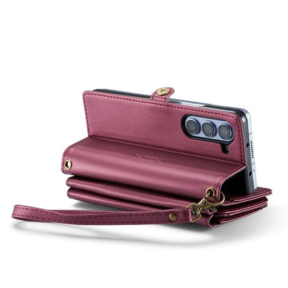 CASEME C36 Series For Samsung Galaxy Z Fold5 5G Case Zipper Leather Phone Bag with Pen Holder