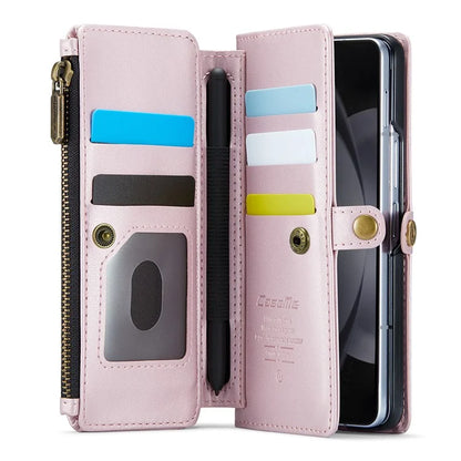 CASEME C36 Series For Samsung Galaxy Z Fold5 5G Case Zipper Leather Phone Bag with Pen Holder