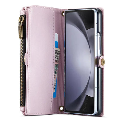 CASEME C36 Series For Samsung Galaxy Z Fold5 5G Case Zipper Leather Phone Bag with Pen Holder