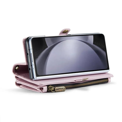 CASEME C36 Series For Samsung Galaxy Z Fold5 5G Case Zipper Leather Phone Bag with Pen Holder