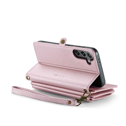 CASEME C36 Series For Samsung Galaxy S24 Case Crossbody Leather Phone Cover 10 Card Slots Large Capacity