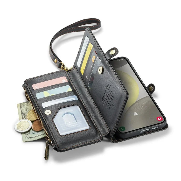 CASEME C36 Series For Samsung Galaxy S24+ Leather Case Crossbody Phone Bag with Card Slots Wallet