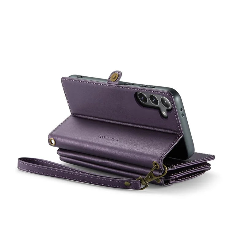 CASEME C36 Series For Samsung Galaxy S24+ Leather Case Crossbody Phone Bag with Card Slots Wallet
