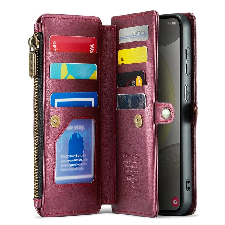 CASEME C36 Series For Samsung Galaxy S24+ Leather Case Crossbody Phone Bag with Card Slots Wallet