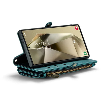 CASEME C36 Series For Samsung Galaxy S24 Ultra Case Leather Phone Bag with 10 Card Slots Wallet