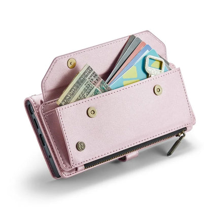 CASEME C36 Series For Samsung Galaxy Note 10 Plus 4G  /  5G Case 10 Card Slots Leather Zipper Phone Cover