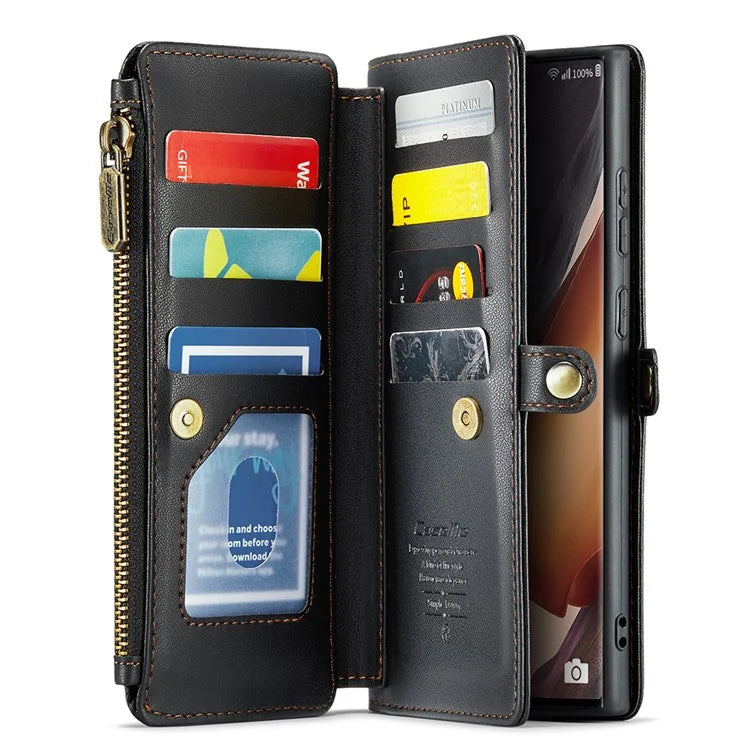 CASEME C36 Series For Samsung Galaxy Note20 Ultra  /  Note20 Ultra 5G Case Leather Phone Bag with Straps