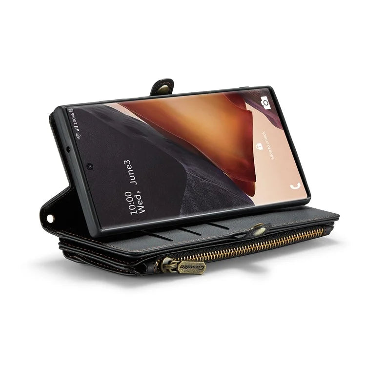 CASEME C36 Series For Samsung Galaxy Note20 Ultra  /  Note20 Ultra 5G Case Leather Phone Bag with Straps