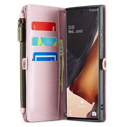 CASEME C36 Series For Samsung Galaxy Note20 Ultra  /  Note20 Ultra 5G Case Leather Phone Bag with Straps