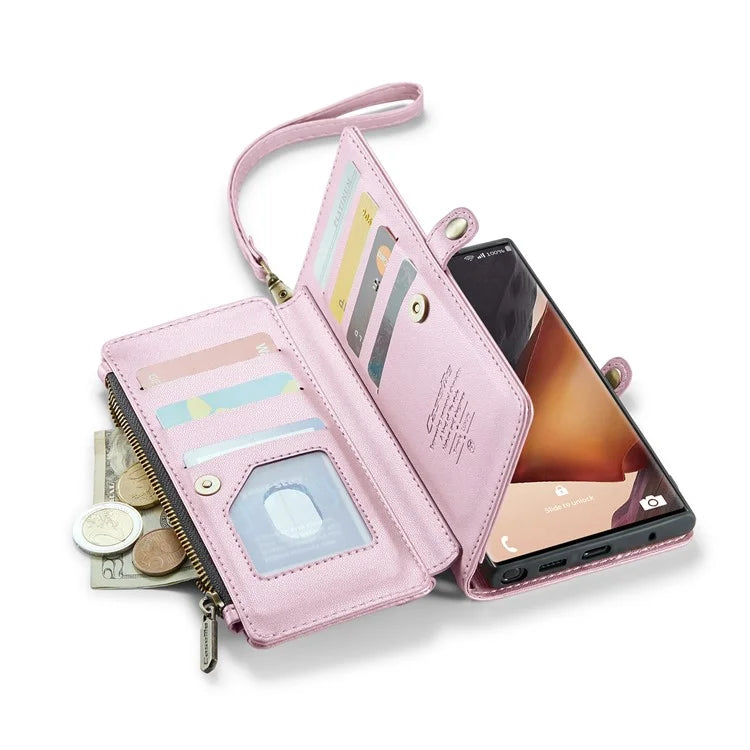 CASEME C36 Series For Samsung Galaxy Note20 Ultra  /  Note20 Ultra 5G Case Leather Phone Bag with Straps