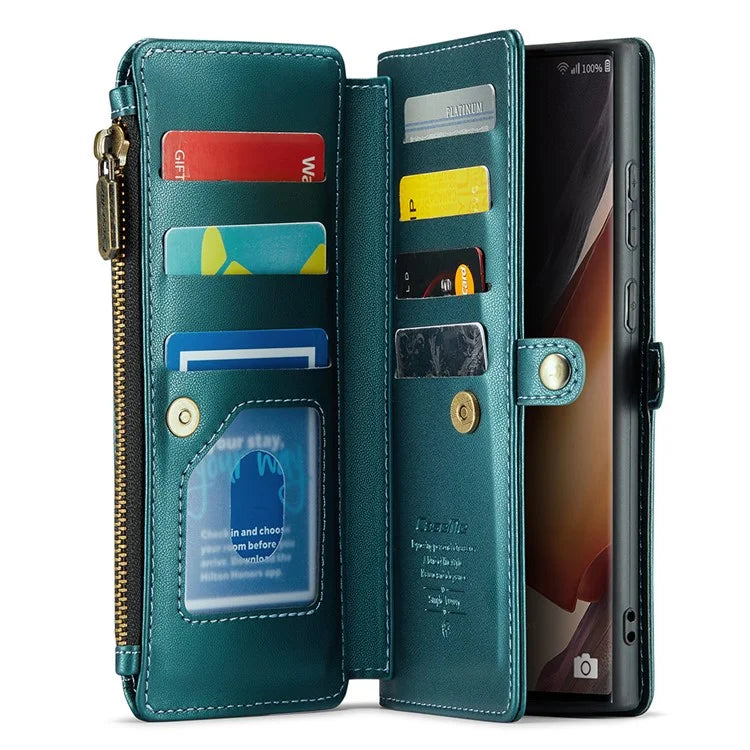 CASEME C36 Series For Samsung Galaxy Note20 Ultra  /  Note20 Ultra 5G Case Leather Phone Bag with Straps