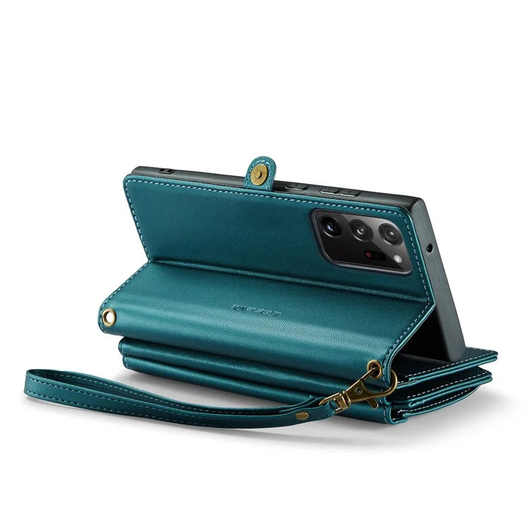 CASEME C36 Series For Samsung Galaxy Note20 Ultra  /  Note20 Ultra 5G Case Leather Phone Bag with Straps