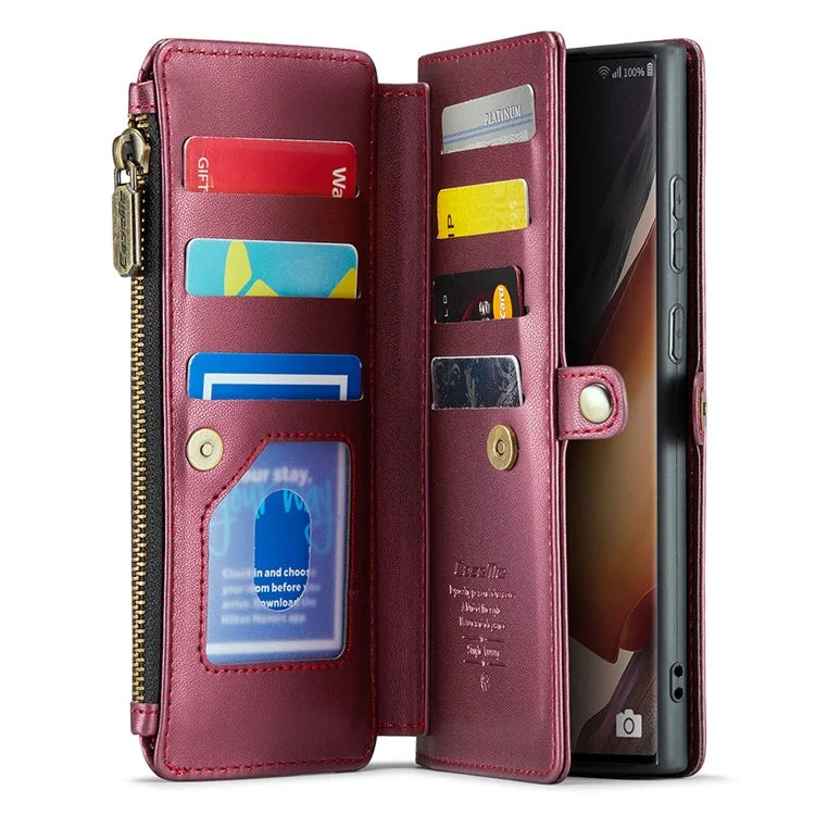 CASEME C36 Series For Samsung Galaxy Note20 Ultra  /  Note20 Ultra 5G Case Leather Phone Bag with Straps