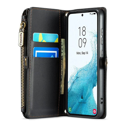 CASEME C36 Series For Samsung Galaxy S22 5G Case Crossbody Leather Phone Bag with 7 Card Slots