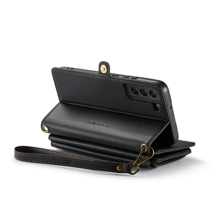 CASEME C36 Series For Samsung Galaxy S22 5G Case Crossbody Leather Phone Bag with 7 Card Slots
