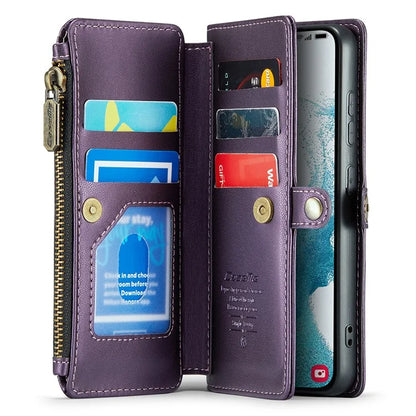 CASEME C36 Series For Samsung Galaxy S22 5G Case Crossbody Leather Phone Bag with 7 Card Slots