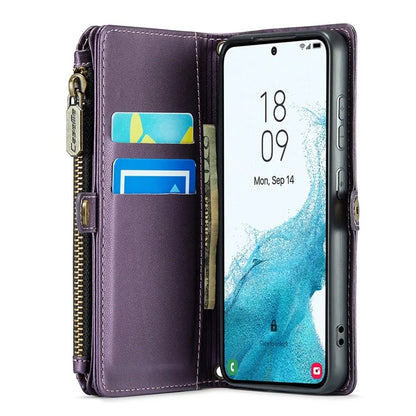 CASEME C36 Series For Samsung Galaxy S22 5G Case Crossbody Leather Phone Bag with 7 Card Slots