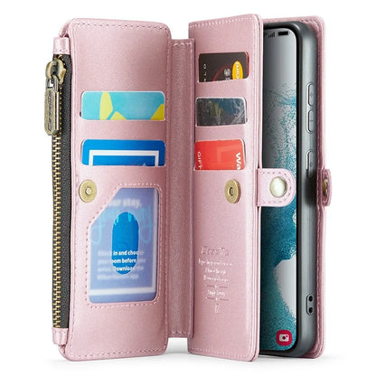 CASEME C36 Series For Samsung Galaxy S22 5G Case Crossbody Leather Phone Bag with 7 Card Slots