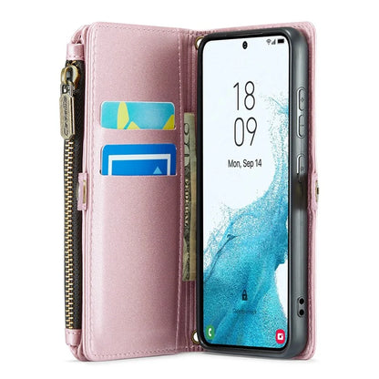 CASEME C36 Series For Samsung Galaxy S22 5G Case Crossbody Leather Phone Bag with 7 Card Slots