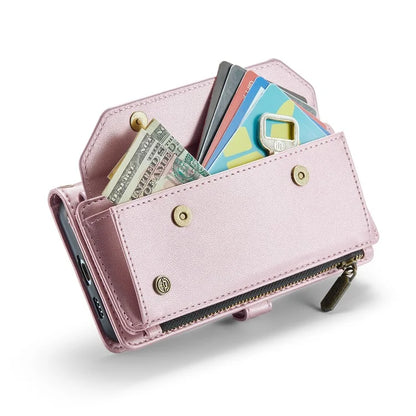 CASEME C36 Series For Samsung Galaxy S22 5G Case Crossbody Leather Phone Bag with 7 Card Slots