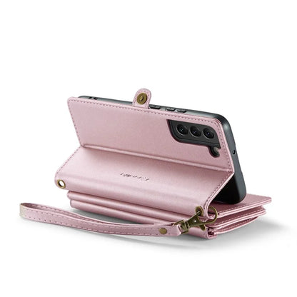 CASEME C36 Series For Samsung Galaxy S22+ 5G Case 10 Card Slots Zipper Leather Phone Bag
