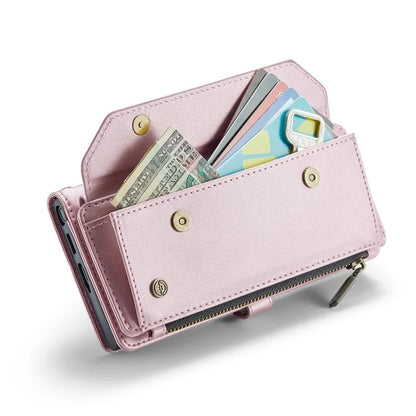 CASEME C36 Series For Samsung Galaxy S22 Ultra 5G Case Leather Phone Bag with Zipper Pocket