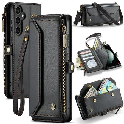 CASEME C36 Series For Samsung Galaxy S23 FE Case Phone Shoulder Bag Wallet Leather Cover