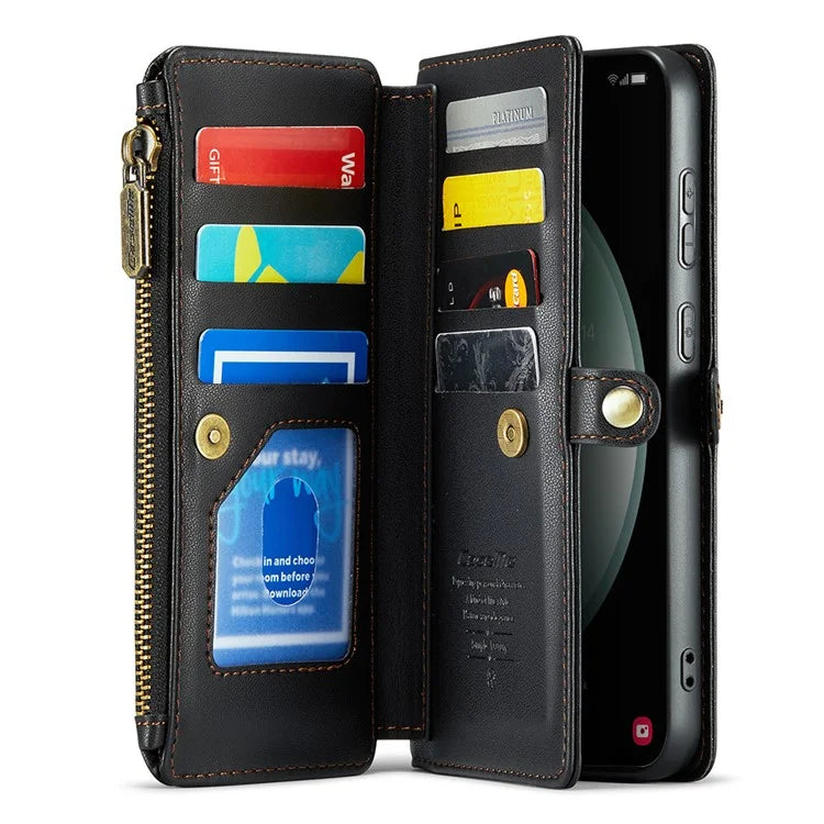 CASEME C36 Series For Samsung Galaxy S23 FE Case Phone Shoulder Bag Wallet Leather Cover