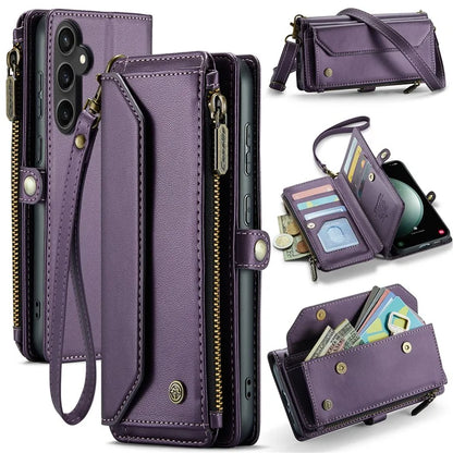 CASEME C36 Series For Samsung Galaxy S23 FE Case Phone Shoulder Bag Wallet Leather Cover