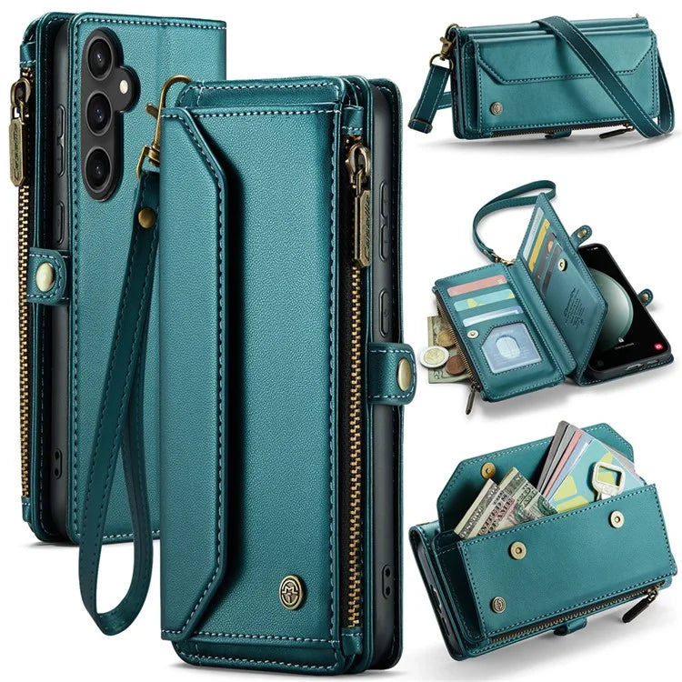 CASEME C36 Series For Samsung Galaxy S23 FE Case Phone Shoulder Bag Wallet Leather Cover