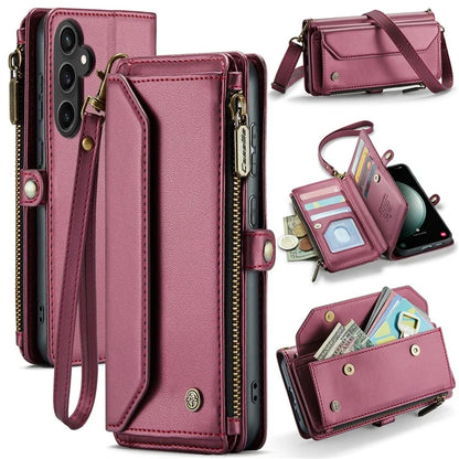 CASEME C36 Series For Samsung Galaxy S23 FE Case Phone Shoulder Bag Wallet Leather Cover