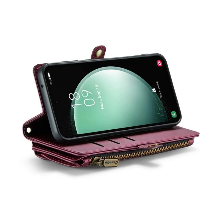 CASEME C36 Series For Samsung Galaxy S23 FE Case Phone Shoulder Bag Wallet Leather Cover