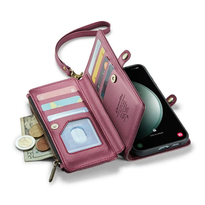 CASEME C36 Series For Samsung Galaxy S23 FE Case Phone Shoulder Bag Wallet Leather Cover