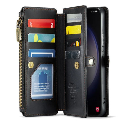 CASEME C36 Series For Samsung Galaxy S23+ Leather Case Phone Shoulder Bag Card Slots Zipper Pocket