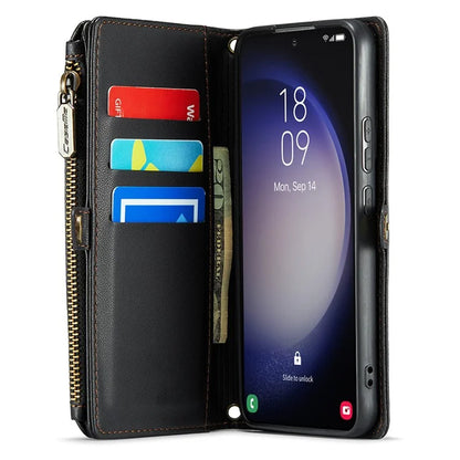 CASEME C36 Series For Samsung Galaxy S23+ Leather Case Phone Shoulder Bag Card Slots Zipper Pocket