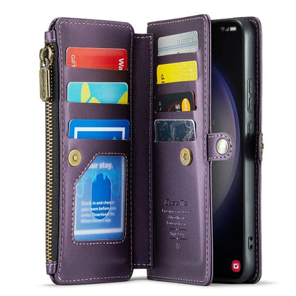 CASEME C36 Series For Samsung Galaxy S23+ Leather Case Phone Shoulder Bag Card Slots Zipper Pocket