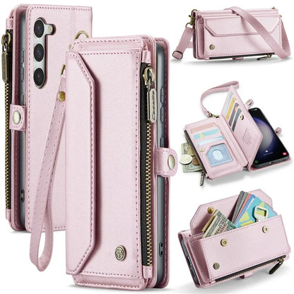 CASEME C36 Series For Samsung Galaxy S23+ Leather Case Phone Shoulder Bag Card Slots Zipper Pocket
