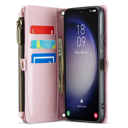 CASEME C36 Series For Samsung Galaxy S23+ Leather Case Phone Shoulder Bag Card Slots Zipper Pocket