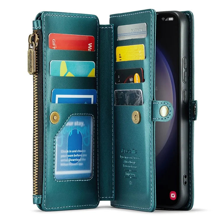 CASEME C36 Series For Samsung Galaxy S23+ Leather Case Phone Shoulder Bag Card Slots Zipper Pocket
