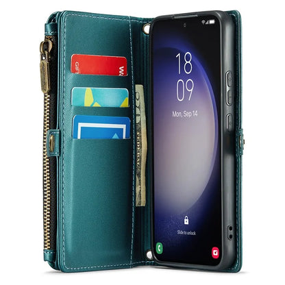 CASEME C36 Series For Samsung Galaxy S23+ Leather Case Phone Shoulder Bag Card Slots Zipper Pocket