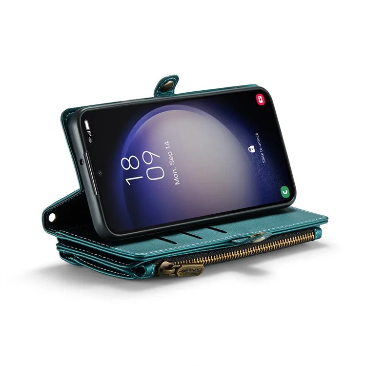 CASEME C36 Series For Samsung Galaxy S23+ Leather Case Phone Shoulder Bag Card Slots Zipper Pocket