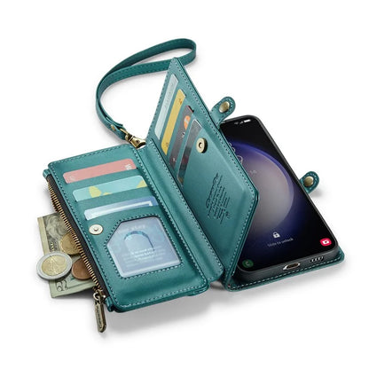 CASEME C36 Series For Samsung Galaxy S23+ Leather Case Phone Shoulder Bag Card Slots Zipper Pocket