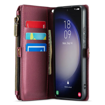 CASEME C36 Series For Samsung Galaxy S23+ Leather Case Phone Shoulder Bag Card Slots Zipper Pocket